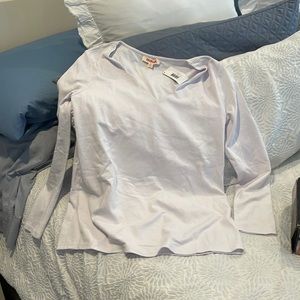 Brand new white shirt with scallop collar